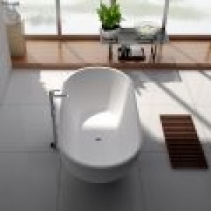 NERO 1550 Matte White Stone Bathtub